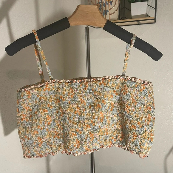American Eagle size L floral tube top​ - Picture 1 of 12